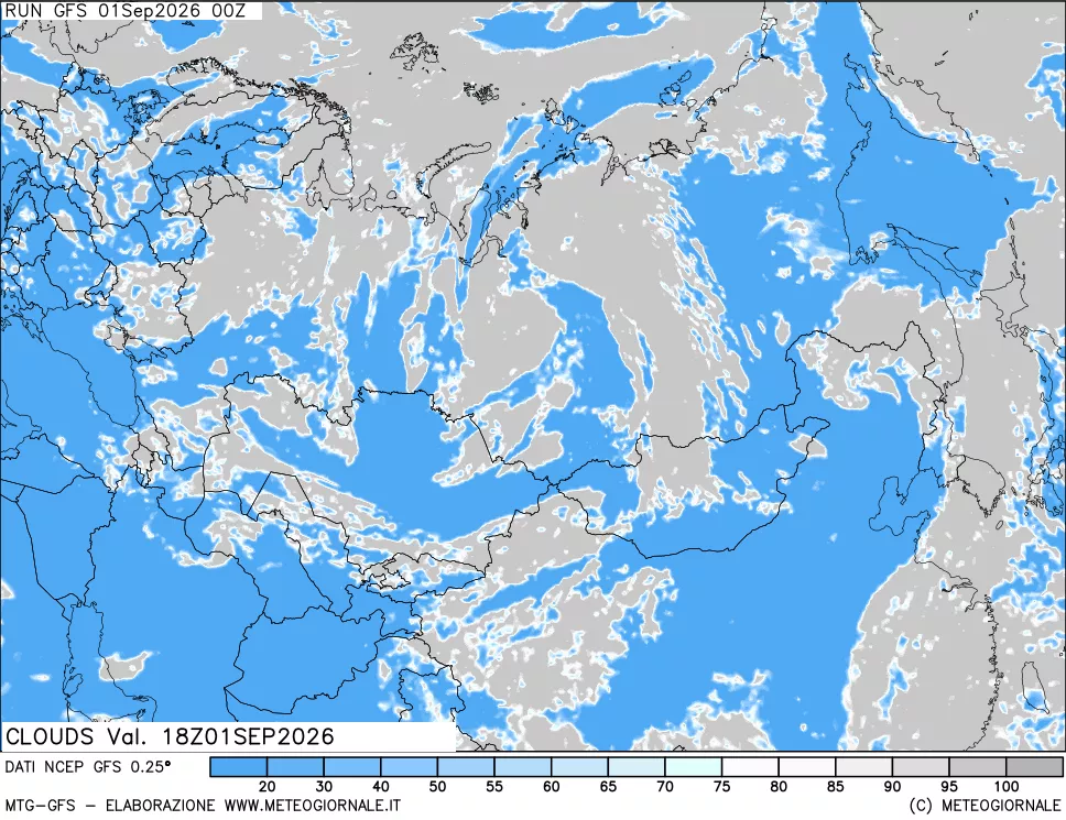 mappa Nuvolosità totale