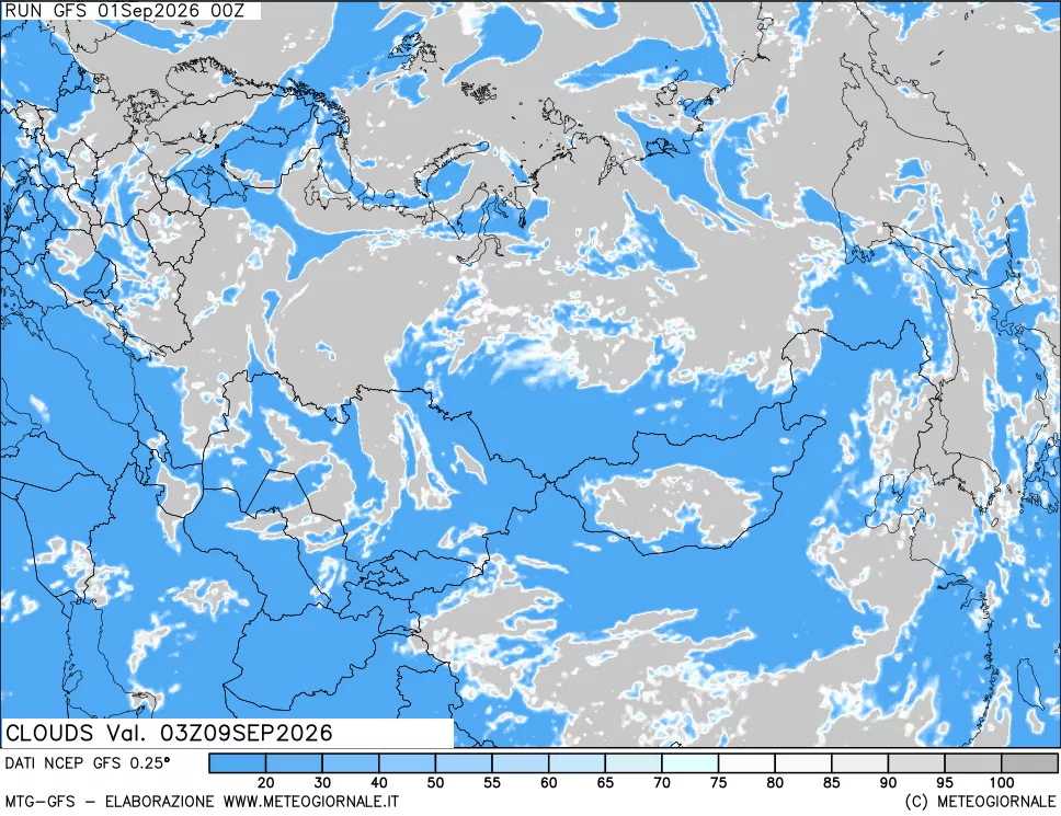 mappa Nuvolosità totale