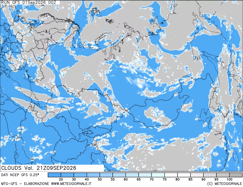 mappa Nuvolosità totale