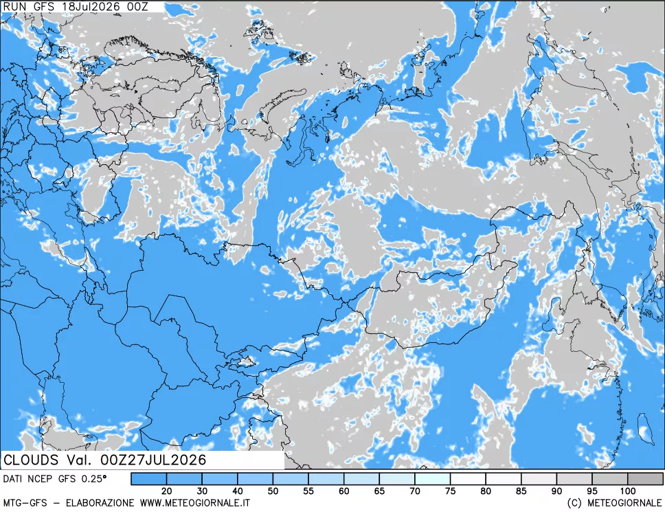 mappa Nuvolosità totale