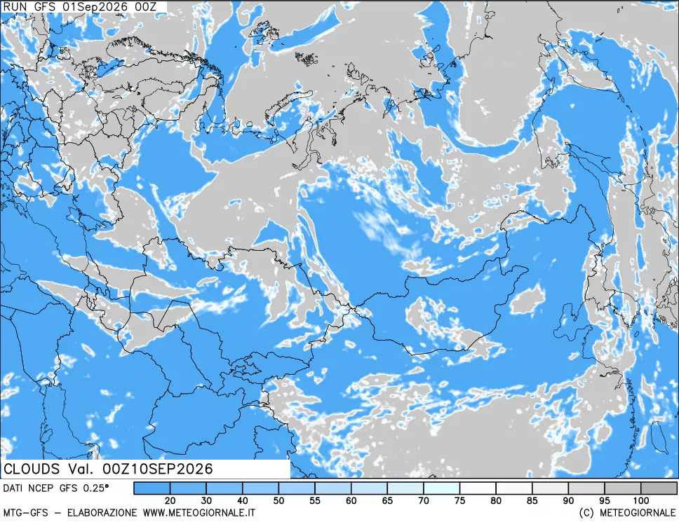 mappa Nuvolosità totale