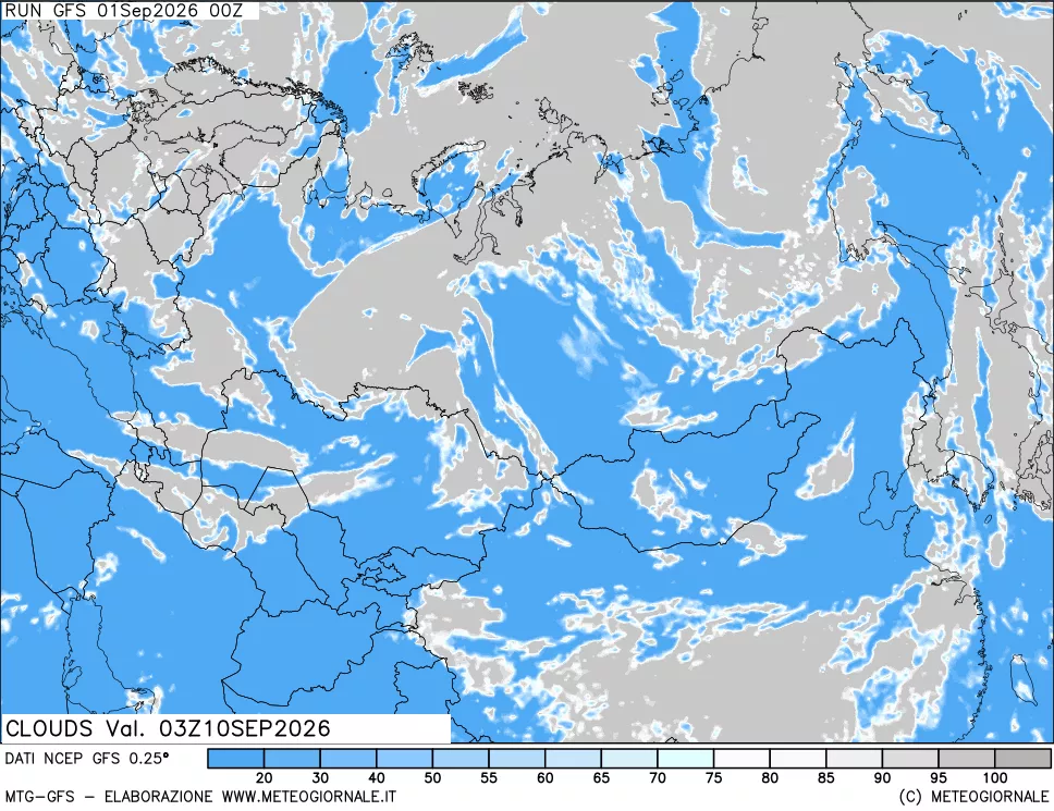 mappa Nuvolosità totale
