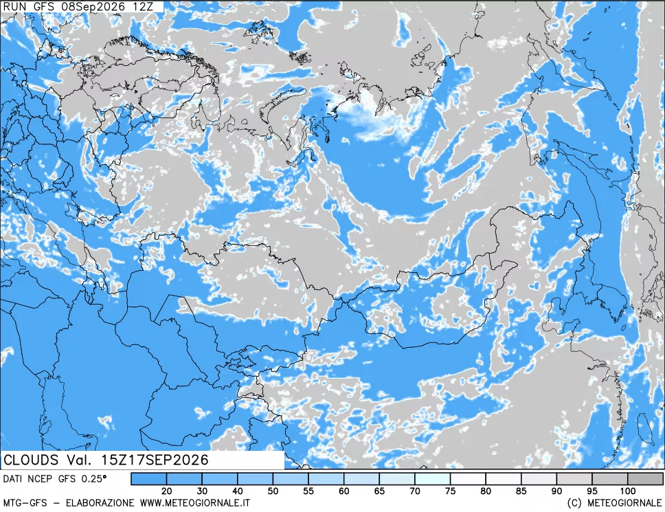 mappa Nuvolosità totale