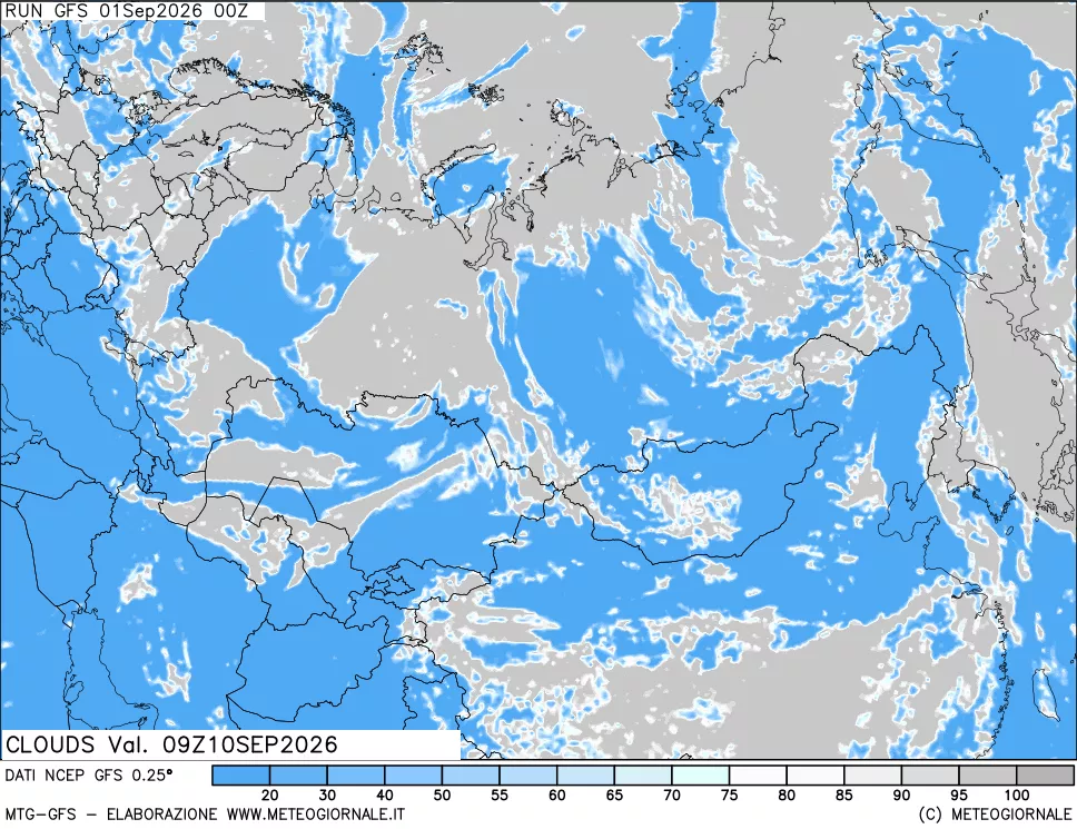 mappa Nuvolosità totale