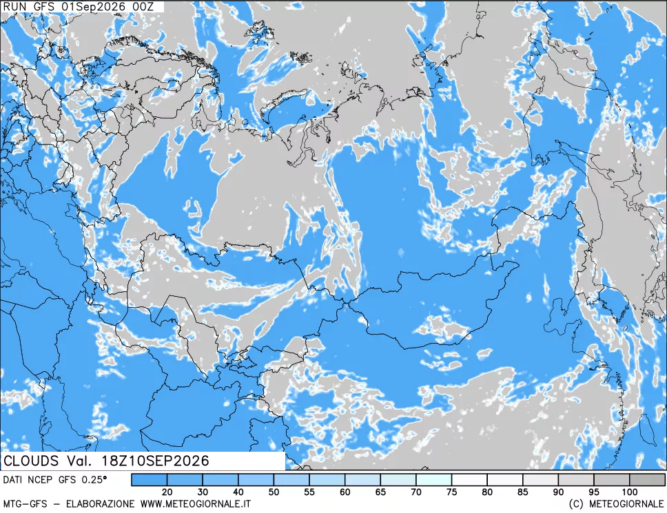 mappa Nuvolosità totale
