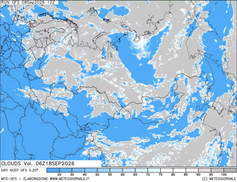 mappa Nuvolosità totale