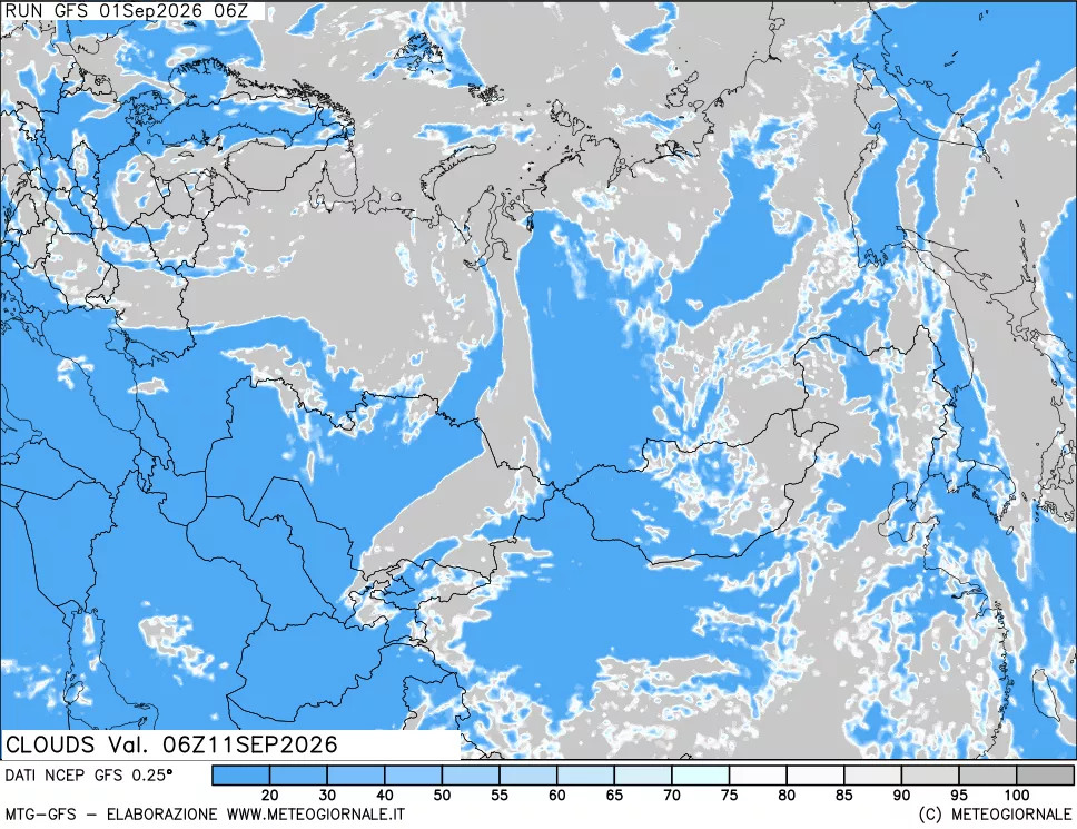 mappa Nuvolosità totale