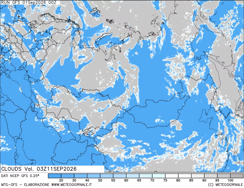 mappa Nuvolosità totale