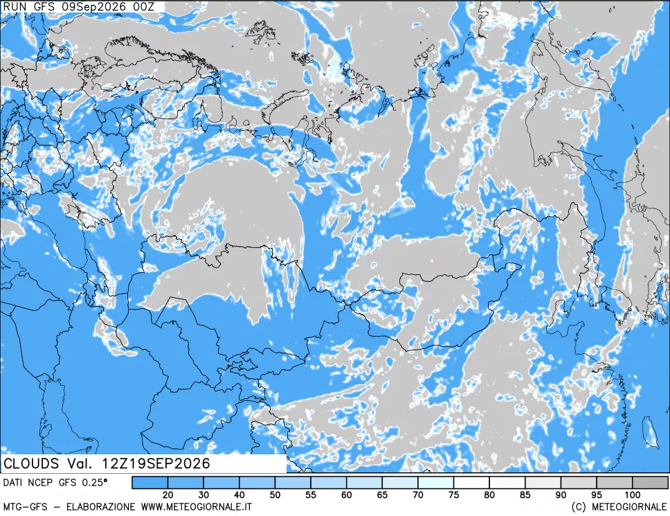 mappa Nuvolosità totale