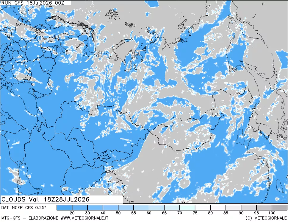 mappa Nuvolosità totale