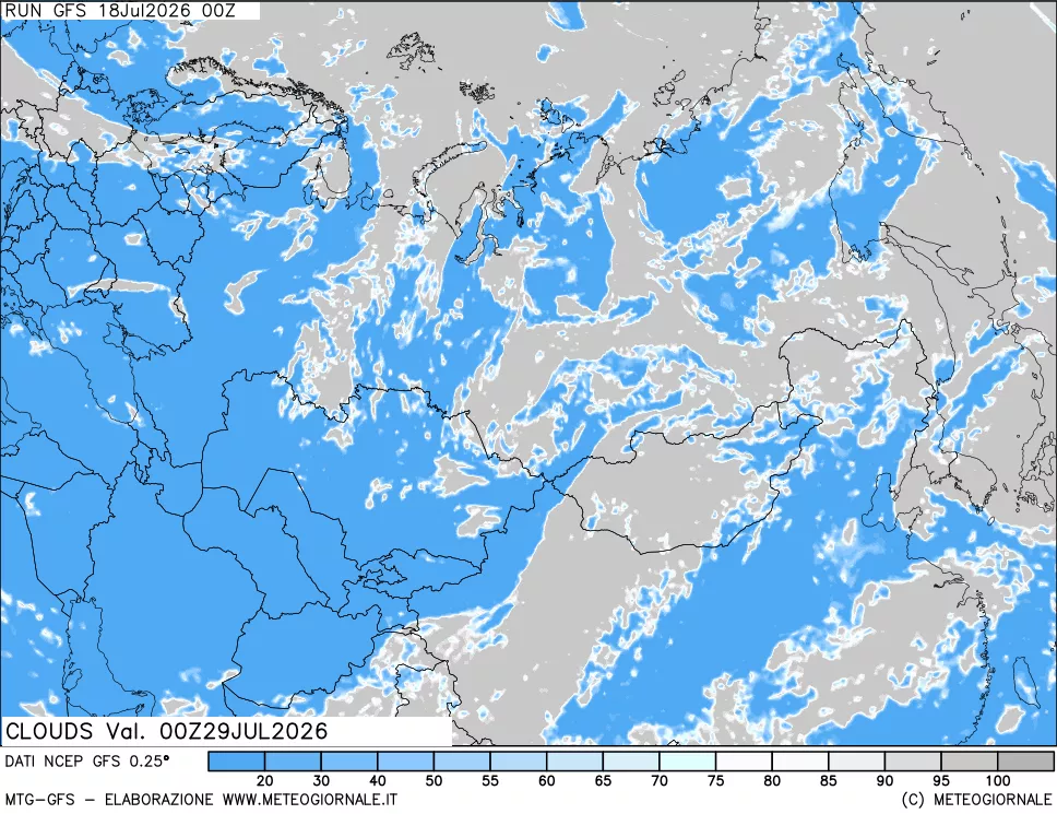mappa Nuvolosità totale