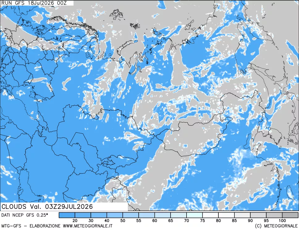 mappa Nuvolosità totale