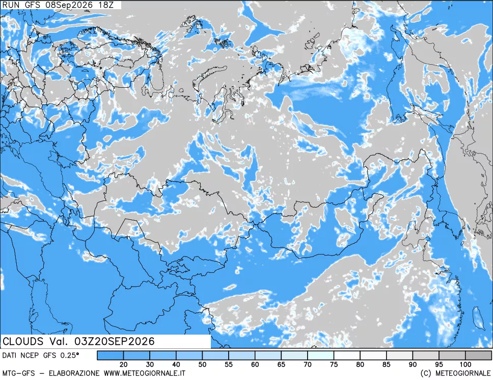 mappa Nuvolosità totale