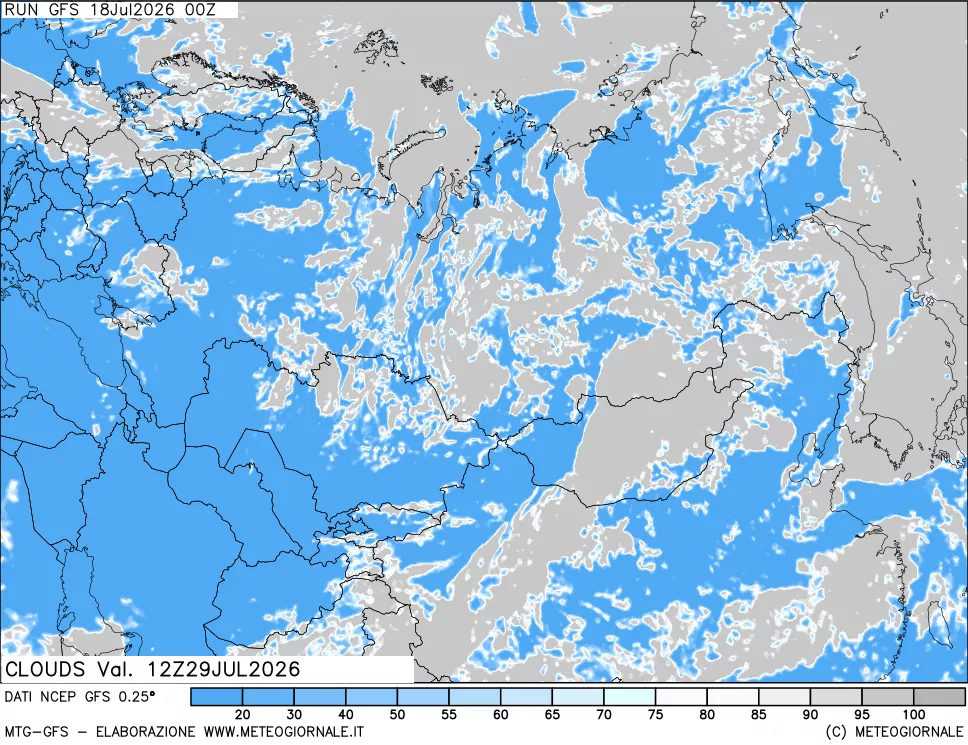 mappa Nuvolosità totale