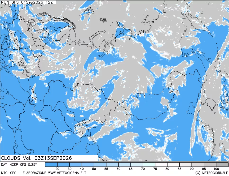 mappa Nuvolosità totale