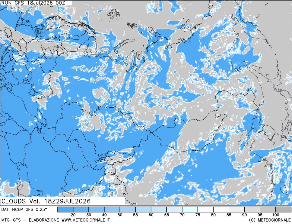 mappa Nuvolosità totale