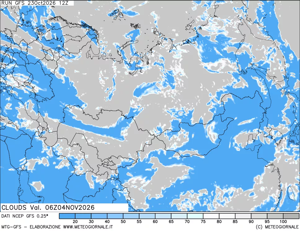 mappa Nuvolosità totale