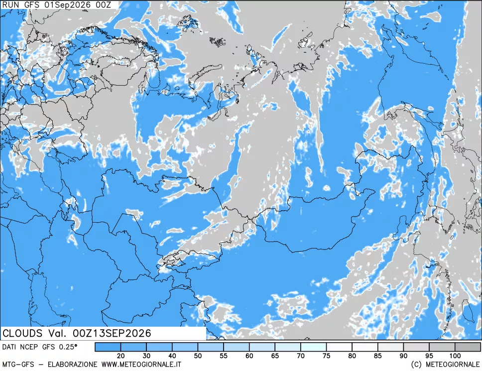 mappa Nuvolosità totale