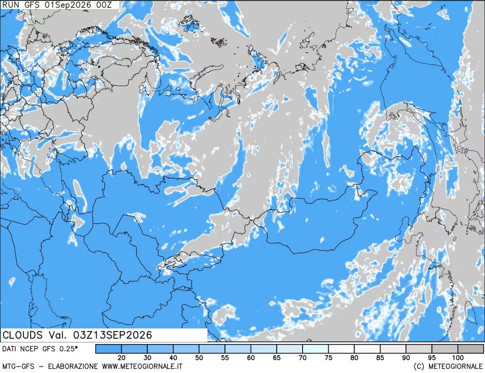 mappa Nuvolosità totale