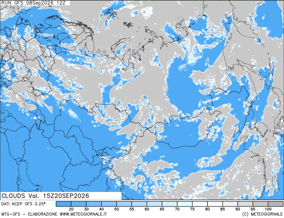 mappa Nuvolosità totale