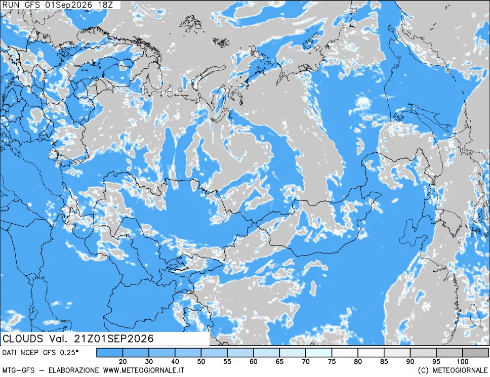 mappa Nuvolosità totale