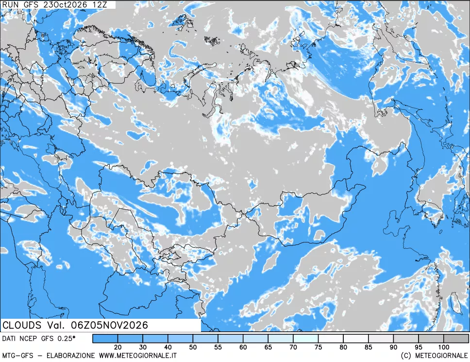 mappa Nuvolosità totale