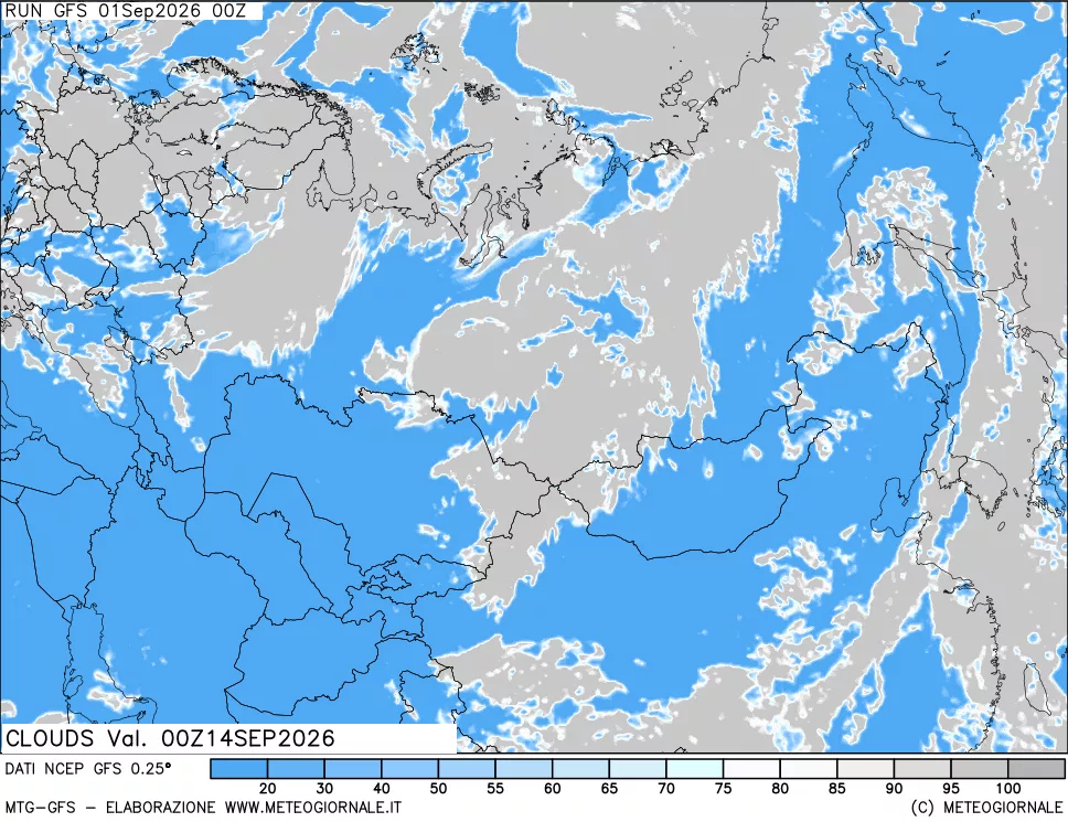mappa Nuvolosità totale