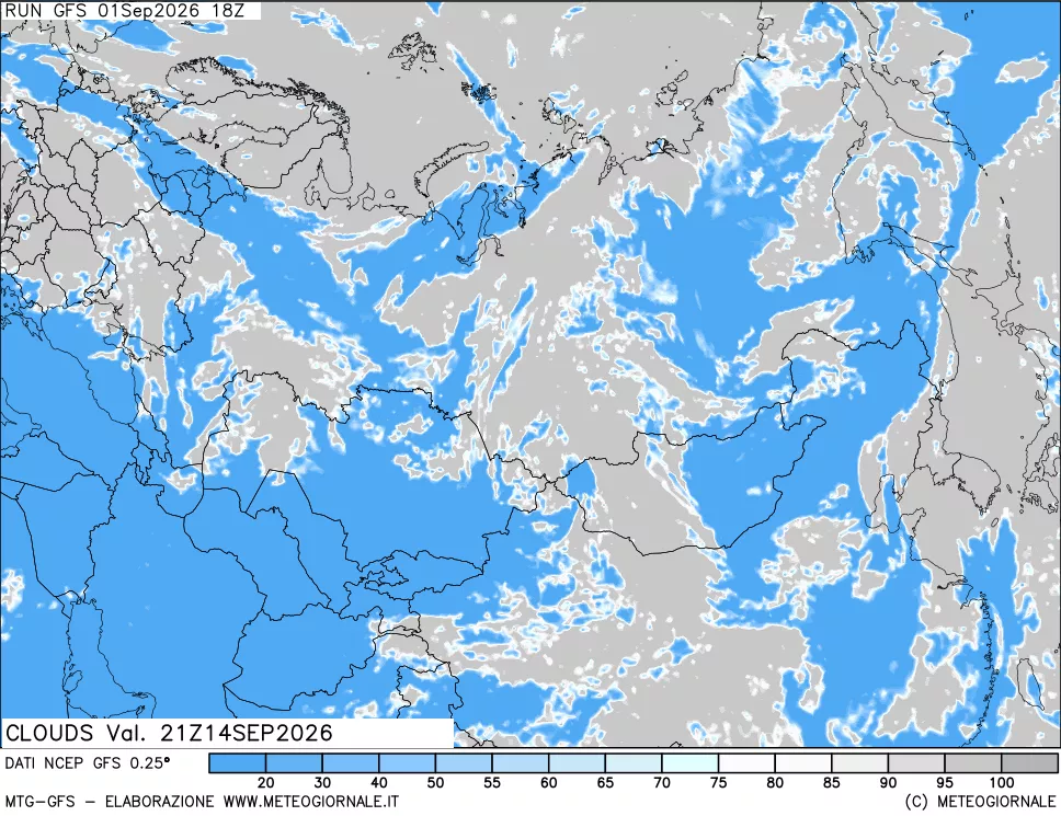 mappa Nuvolosità totale