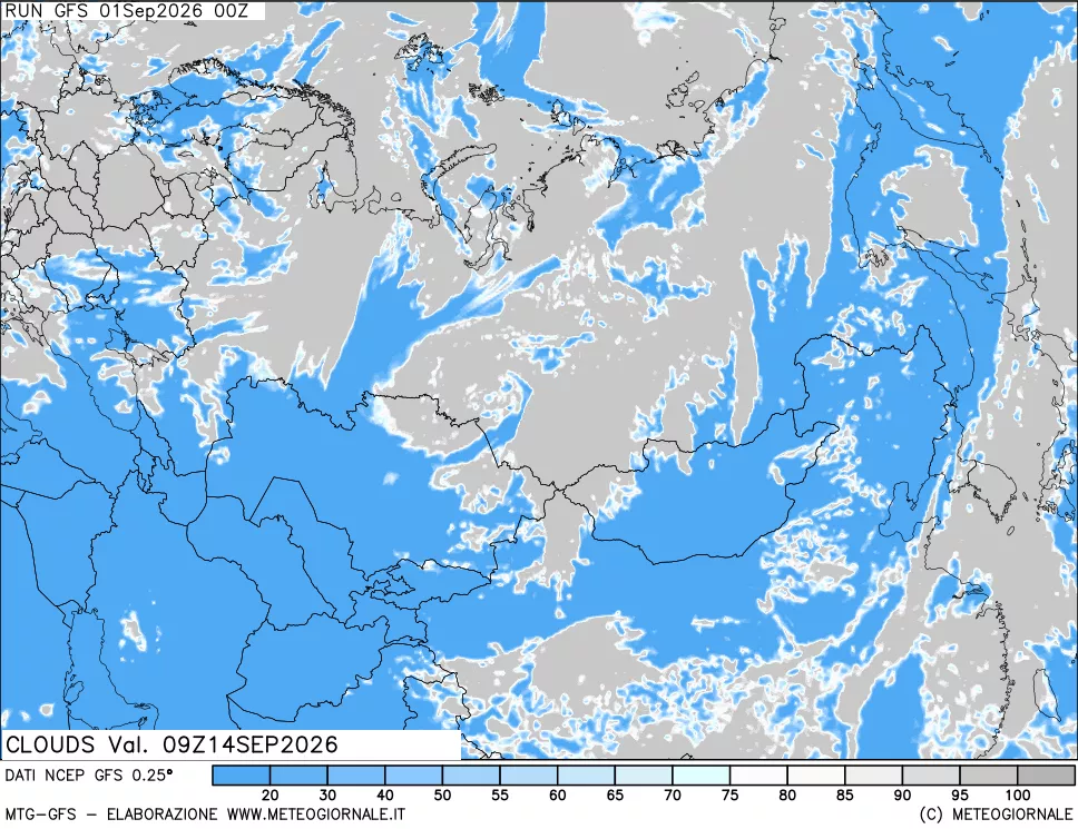 mappa Nuvolosità totale