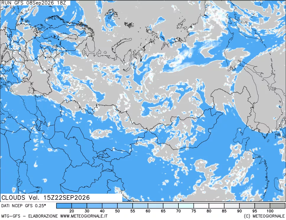 mappa Nuvolosità totale