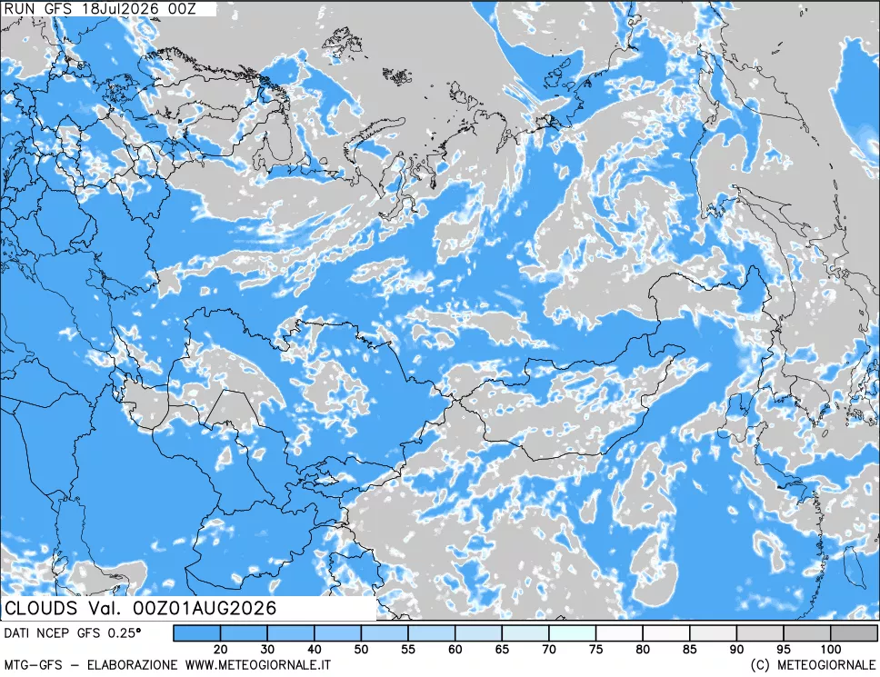 mappa Nuvolosità totale
