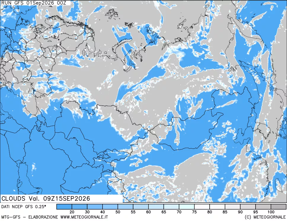 mappa Nuvolosità totale