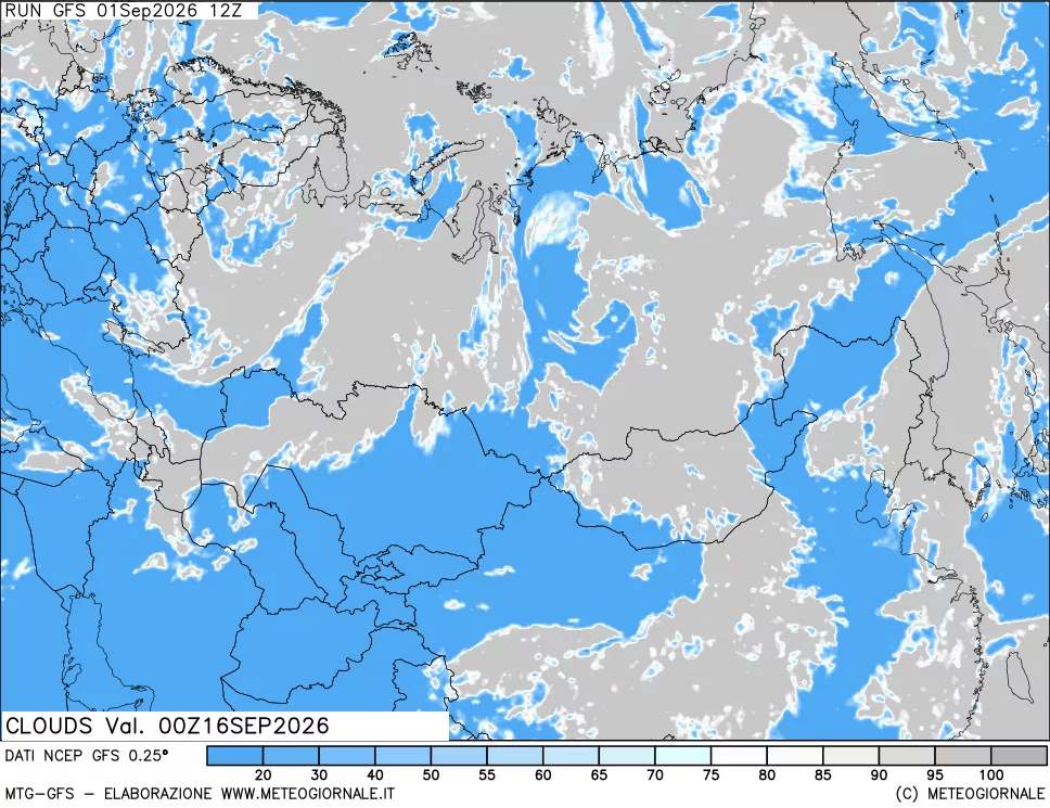 mappa Nuvolosità totale