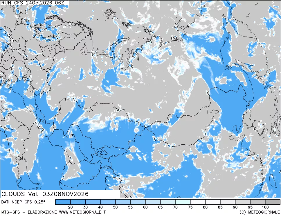 mappa Nuvolosità totale