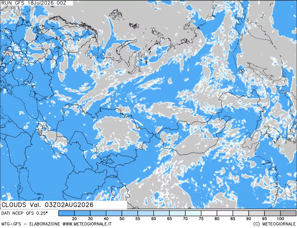 mappa Nuvolosità totale