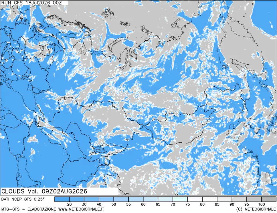 mappa Nuvolosità totale