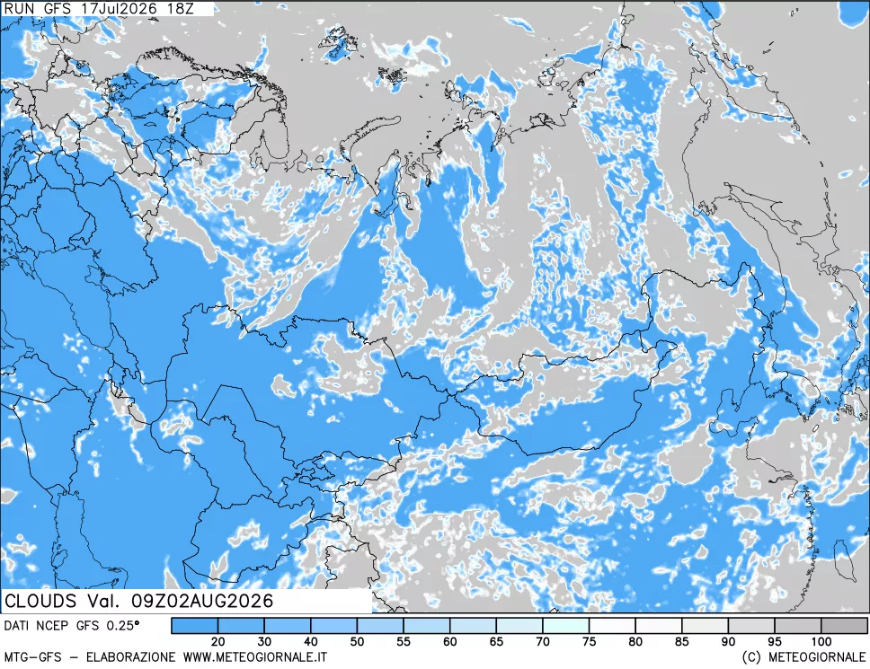 mappa Nuvolosità totale