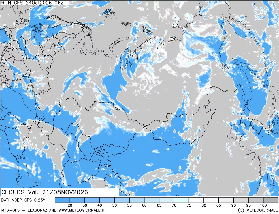 mappa Nuvolosità totale