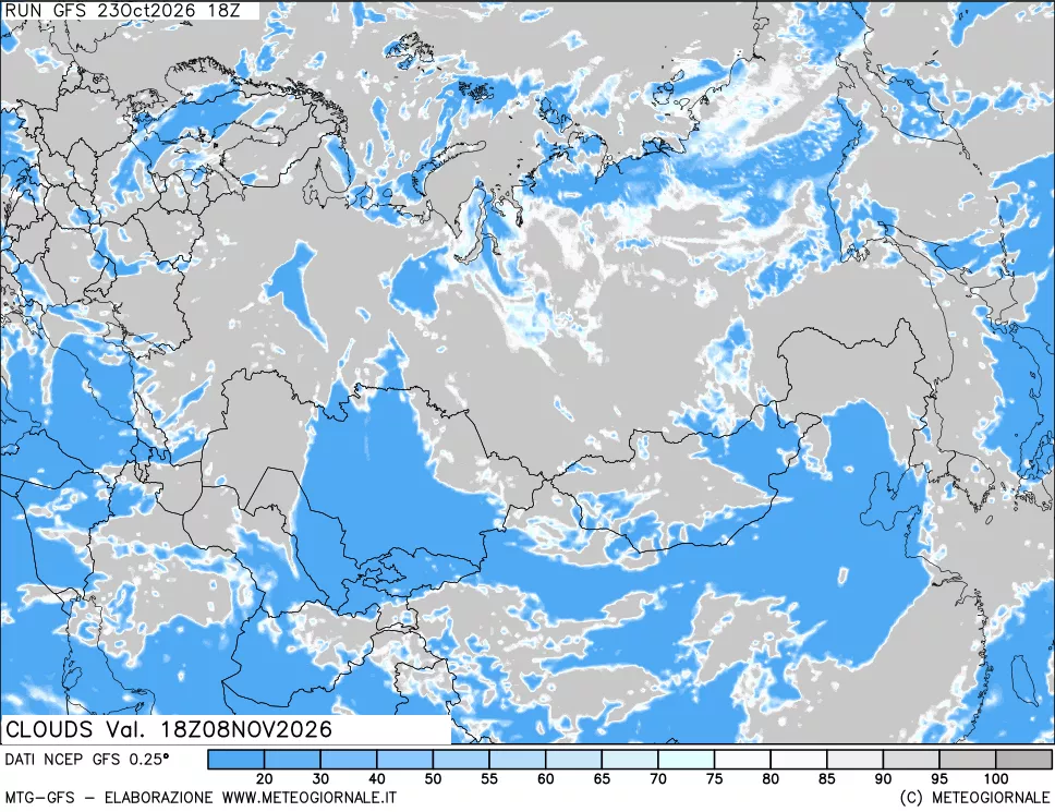 mappa Nuvolosità totale