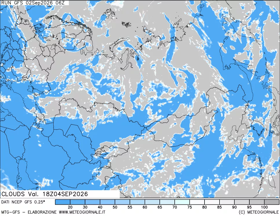 mappa Nuvolosità totale