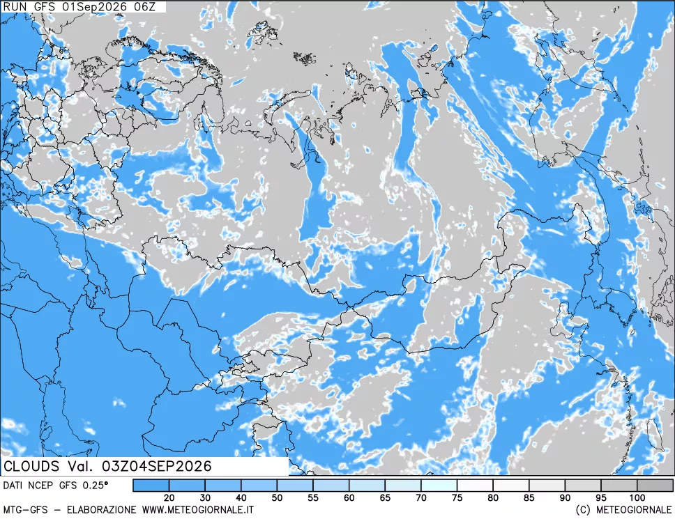 mappa Nuvolosità totale
