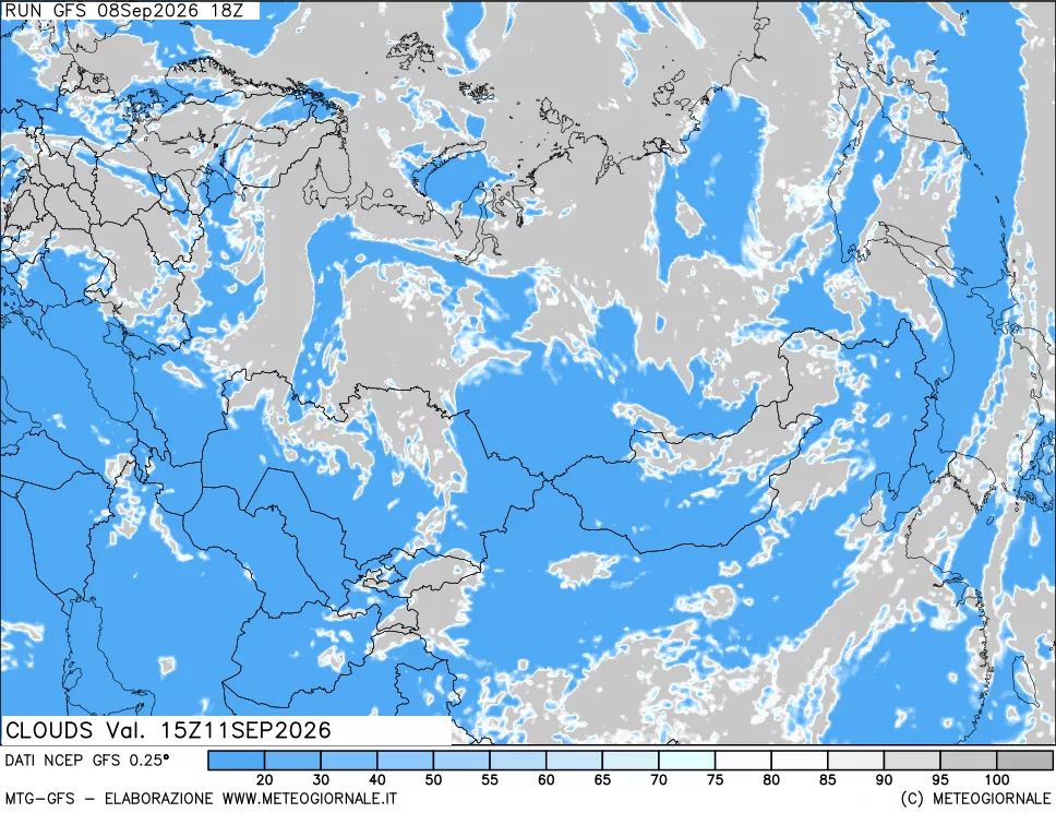 mappa Nuvolosità totale