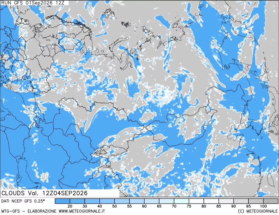 mappa Nuvolosità totale