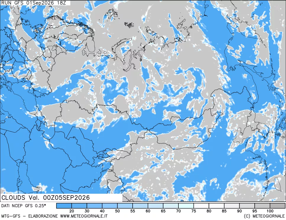 mappa Nuvolosità totale