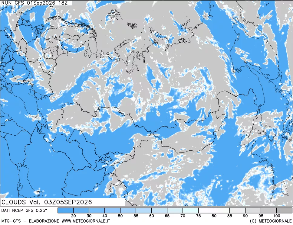 mappa Nuvolosità totale