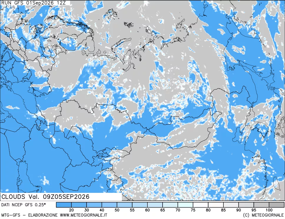 mappa Nuvolosità totale