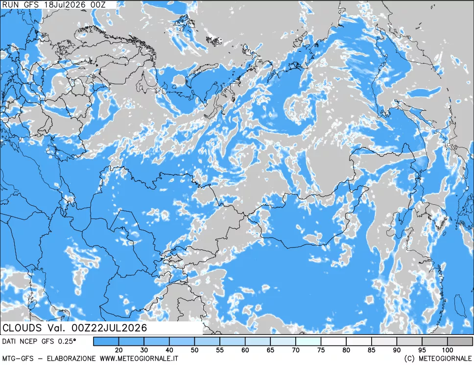 mappa Nuvolosità totale