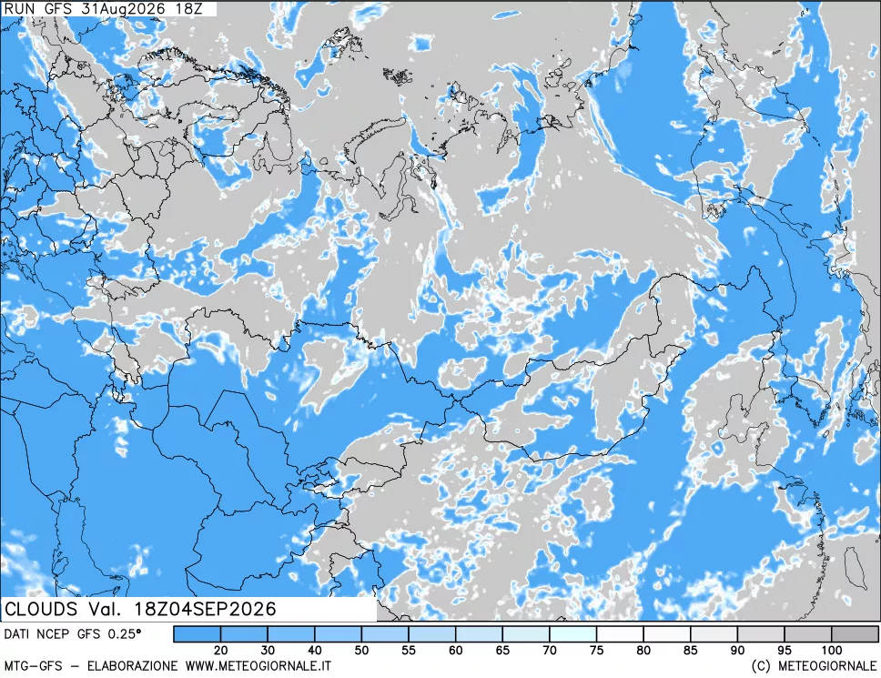 mappa Nuvolosità totale