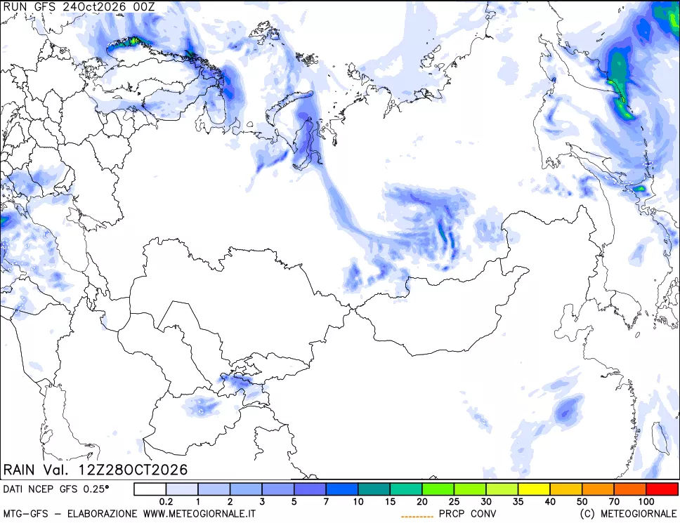 mappa Precipitazioni totali e convettive