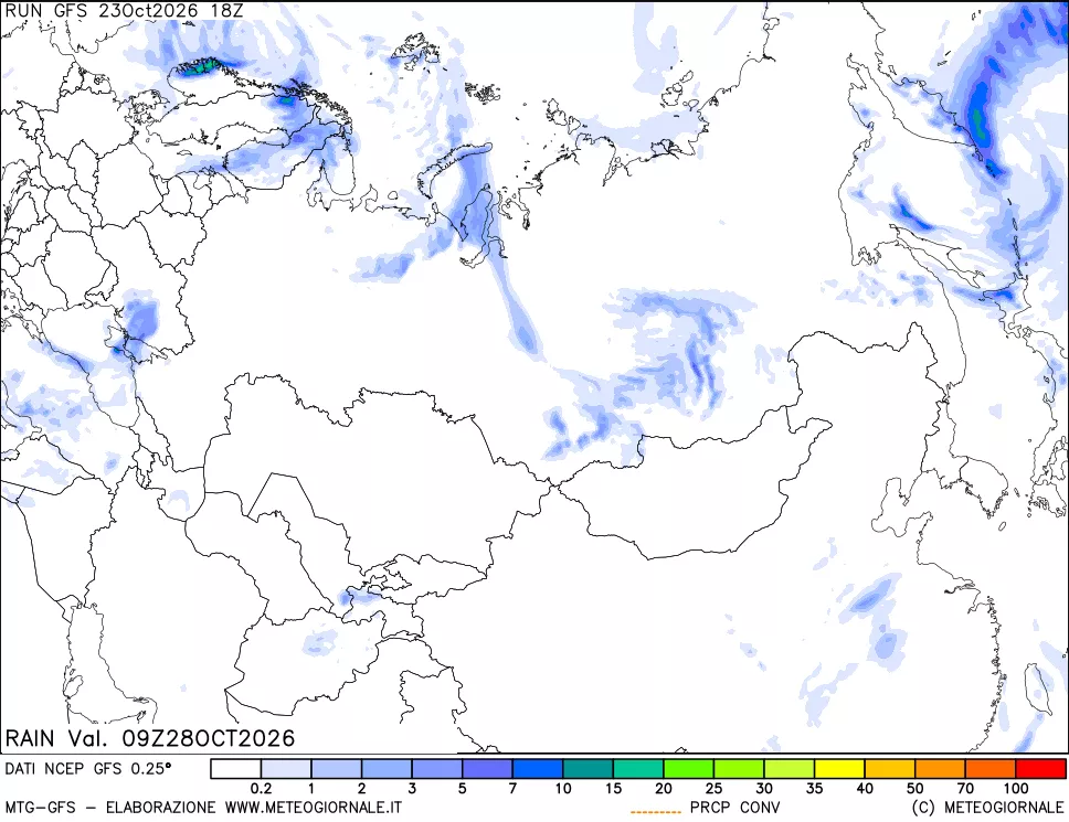 mappa Precipitazioni totali e convettive